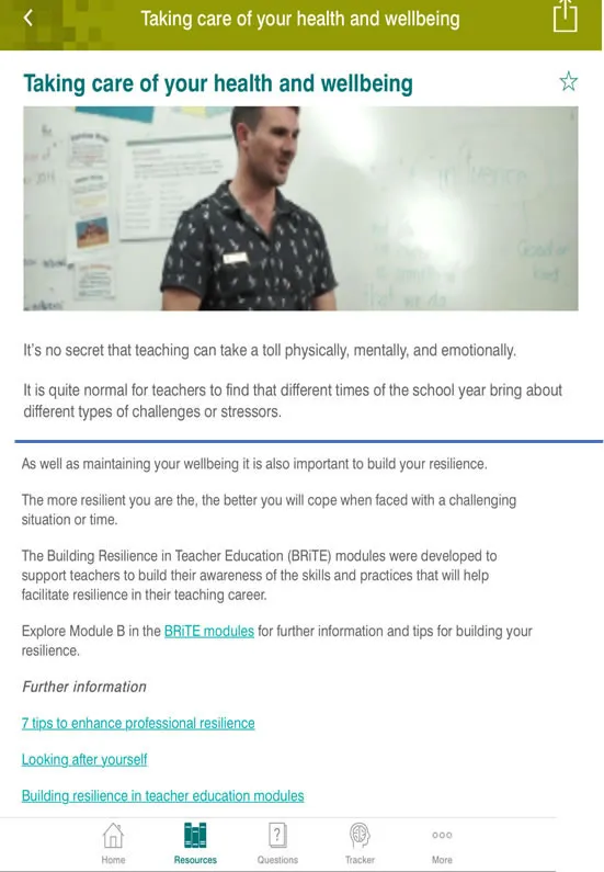 AITSL app
screenshot
